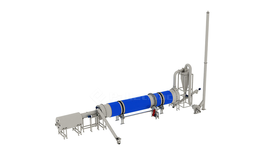Wood Chips Sawdust Drum Dryer Machine